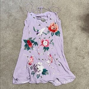 ASOS Floral Embroidered Lavender Dress